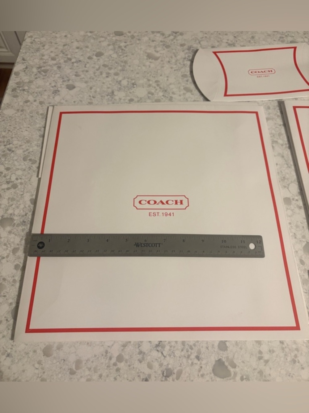 New Lot of 4 COACH gift boxes, various sizes, never used or assembled. - Picture 3 of 13